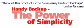 Handy Backup 2.1 - autosave freeware program automatic backup software window utility
